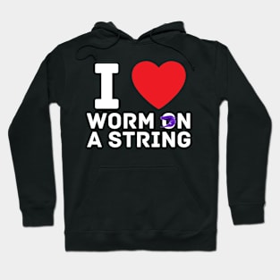 I heart I love Worm on a String Meme Hoodie